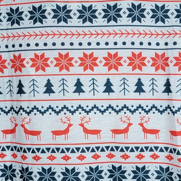 Women's 2 Pc Holiday Henley Pajama Sleep Jogger Set Reindeer Tree Star - M - Picture 2 of 9